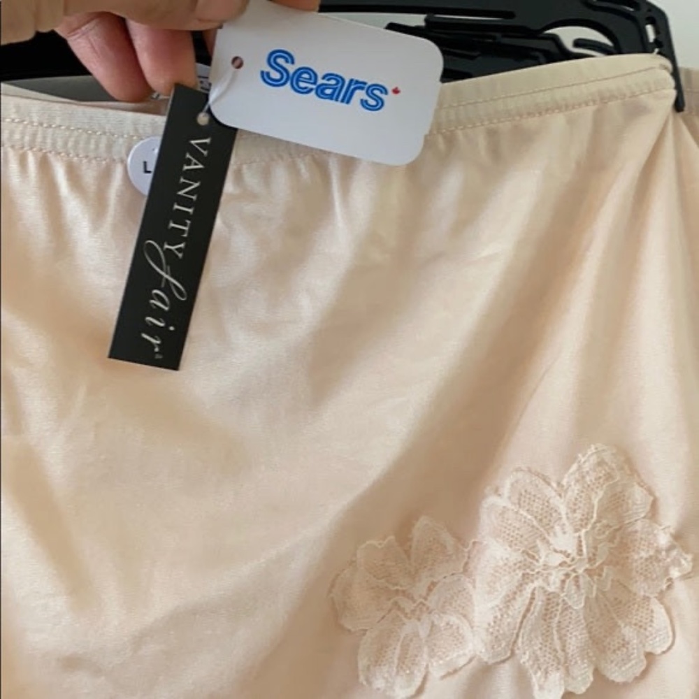 Beige - Vintage Sears Vanity Fair 100% Nylon Satin collector Panties.